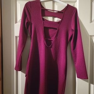 Burgundy dress